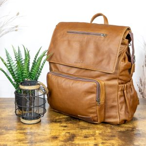 Large Leather Nappy Bag