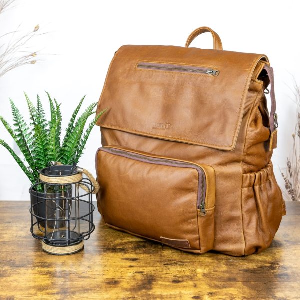 Large Leather Nappy Bag
