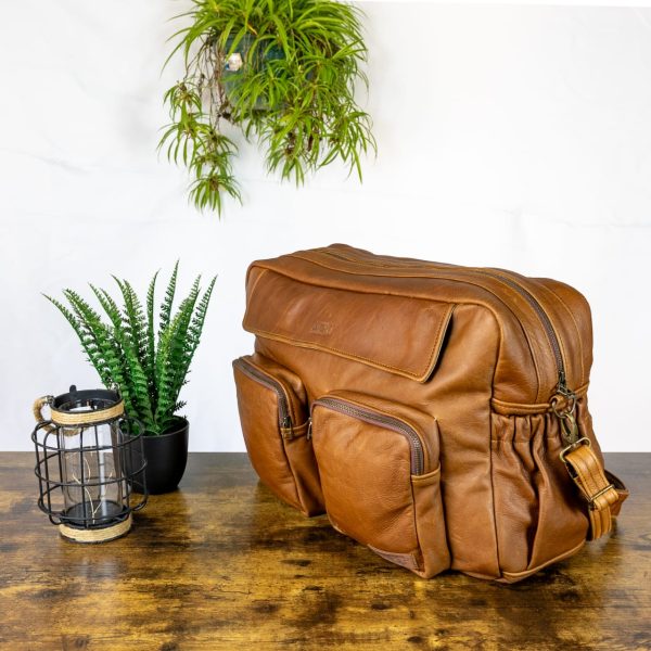 XL Leather Nappy Bag - Image 4