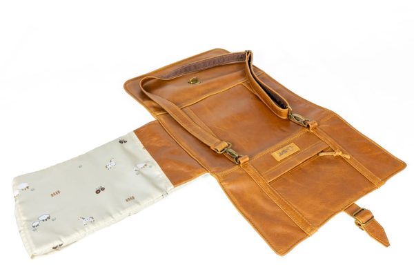 Leather Baby Changing Mat Sidebag - Image 3
