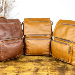 Medium Leather Nappy Bag
